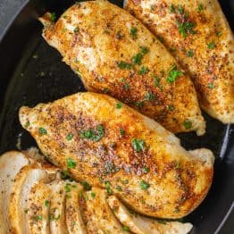 Juicy Baked Chicken Breasts in a baking pan