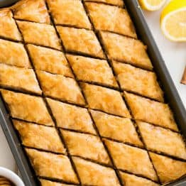 How to Make Baklava (VIDEO tutorial). This Baklava has amazingly crisp layers with perfectly moist centers and subtle nutty crunch, and it’s not overly sweet! | natashaskitchen.com
