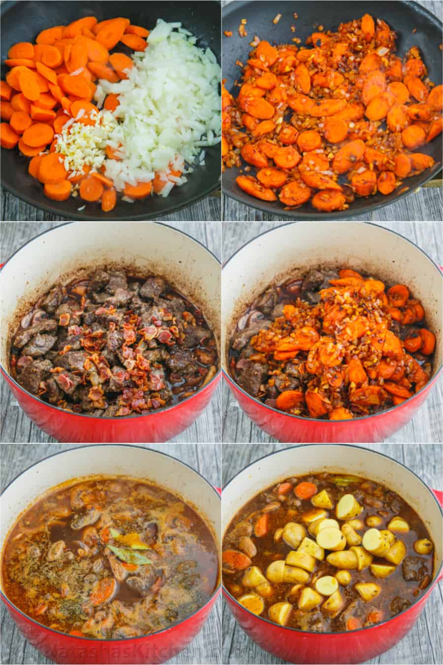 Homemade beef stew photo tutorial collage
