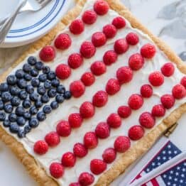 Berry Puff Pastry Tart with Flag Pattern