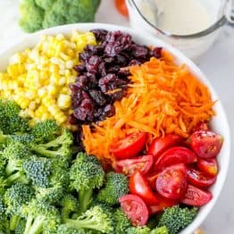 Broccoli Corn and Tomato Salad. This one's a keeper! @natashaskitchen