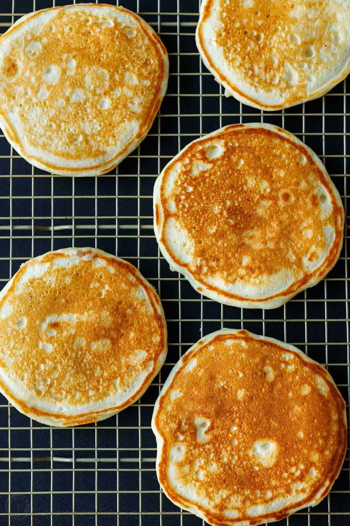 pancakes made from scratch on a drying rack