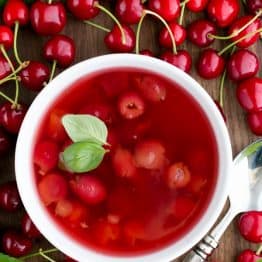 Kissel was one of our favorite childhood treats. This cherry soup kissel recipe is really easy to make and has just 4 ingredients.