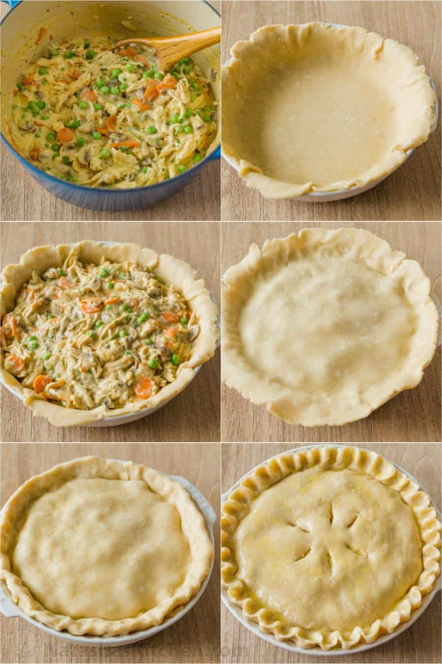 Chicken Pot Pie Recipe with a flaky crust, filled with juicy chicken and veggies in gravy. Homemade Chicken Pot Pie is a classic comfort food. how to make Chicken pot pie photo tutorial