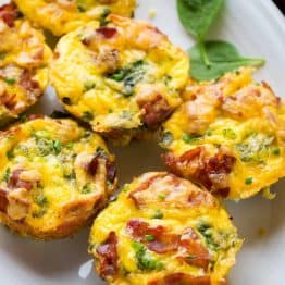 Egg muffins served on a platter