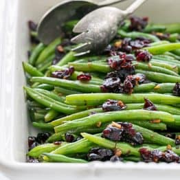 Green Beans with Cranberries - Super flavorful and easy side dish. Family approved! @natashaskitchen