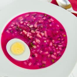A must try Russian Cold Holodnik Soup recipe on a hot summer day. Wild looking, but gorgeous! Holodnik is a a little like cold borscht, but tangier.