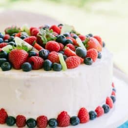 Kiwi Berry Cake - you have to see what's inside this stunning and delicious cake! | natashaskitchen.com