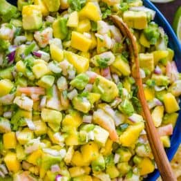 Shrimp mango avocado salsa