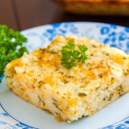 Parsley rice on a paper plate