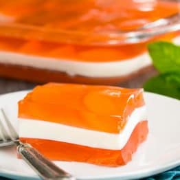 Peaches and Cream Layered Jello Recipe (with great video tutorial!) @natashaskitchen