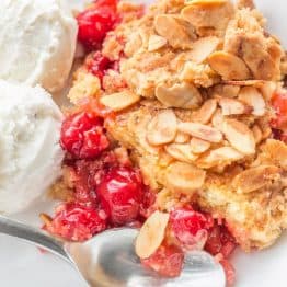 This Pineapple Cherry Dump Cake has just 5 ingredients. Ridiculously EASY! @natashaskitchen