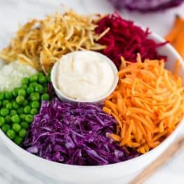 This Russian beet salad is always a hit at holiday parties and church potlucks and it's easy peasy! @natashaskitchen