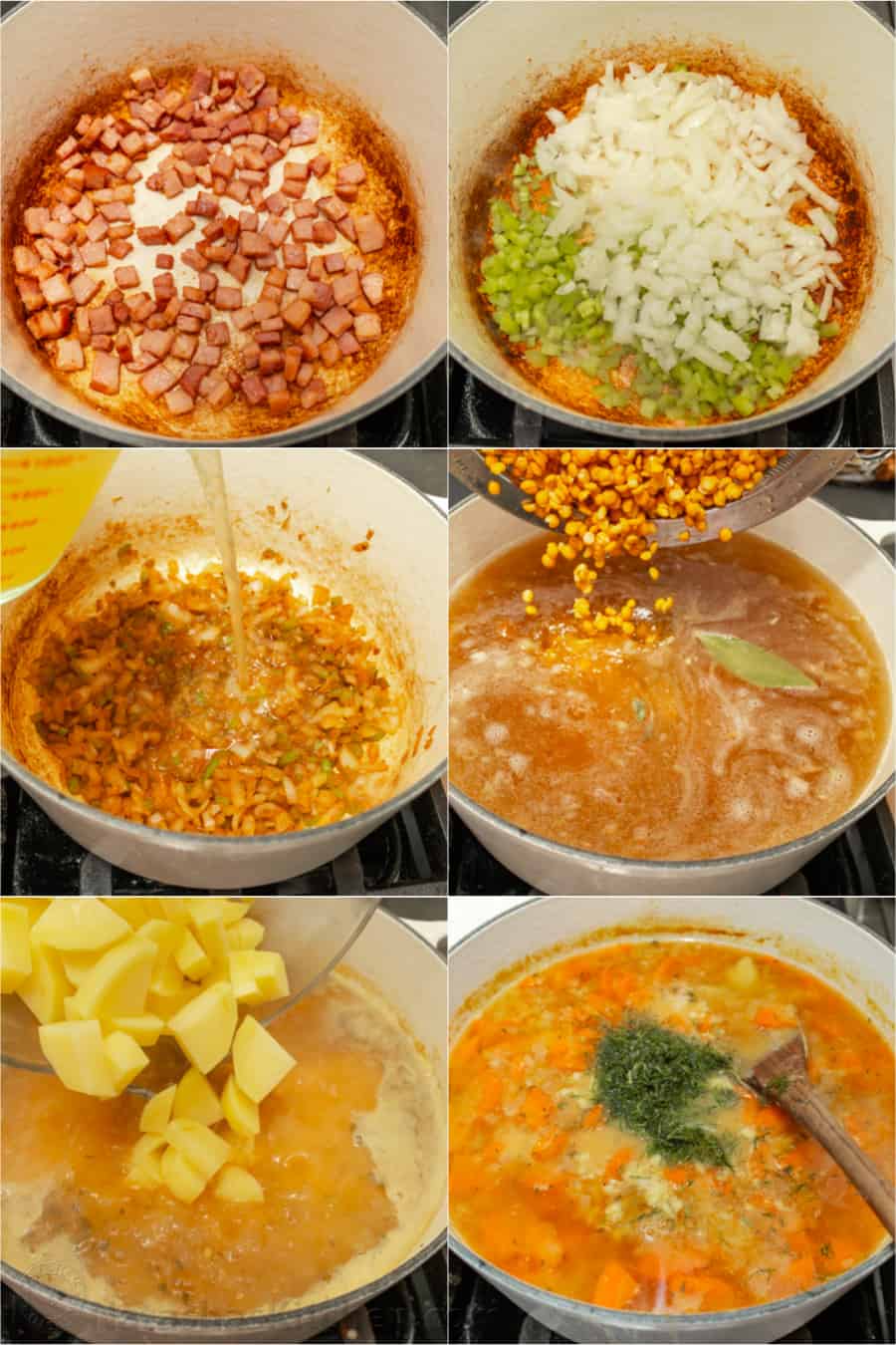 How to make split pea soup with ham step by step How to make split pea soup step by step